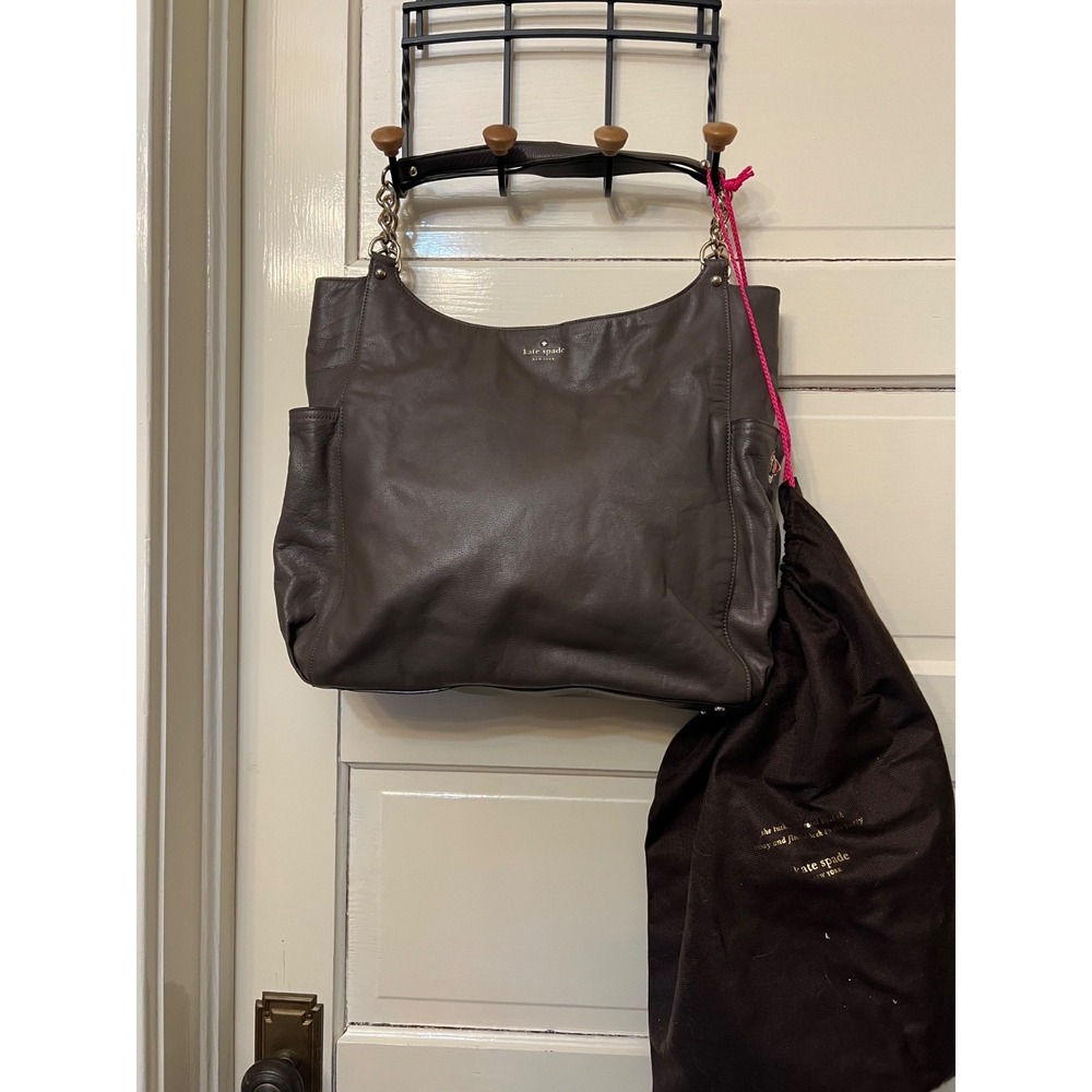 Kate Spade Litchfield Joelle Large all day Taupe Purse Handbag w dustbag